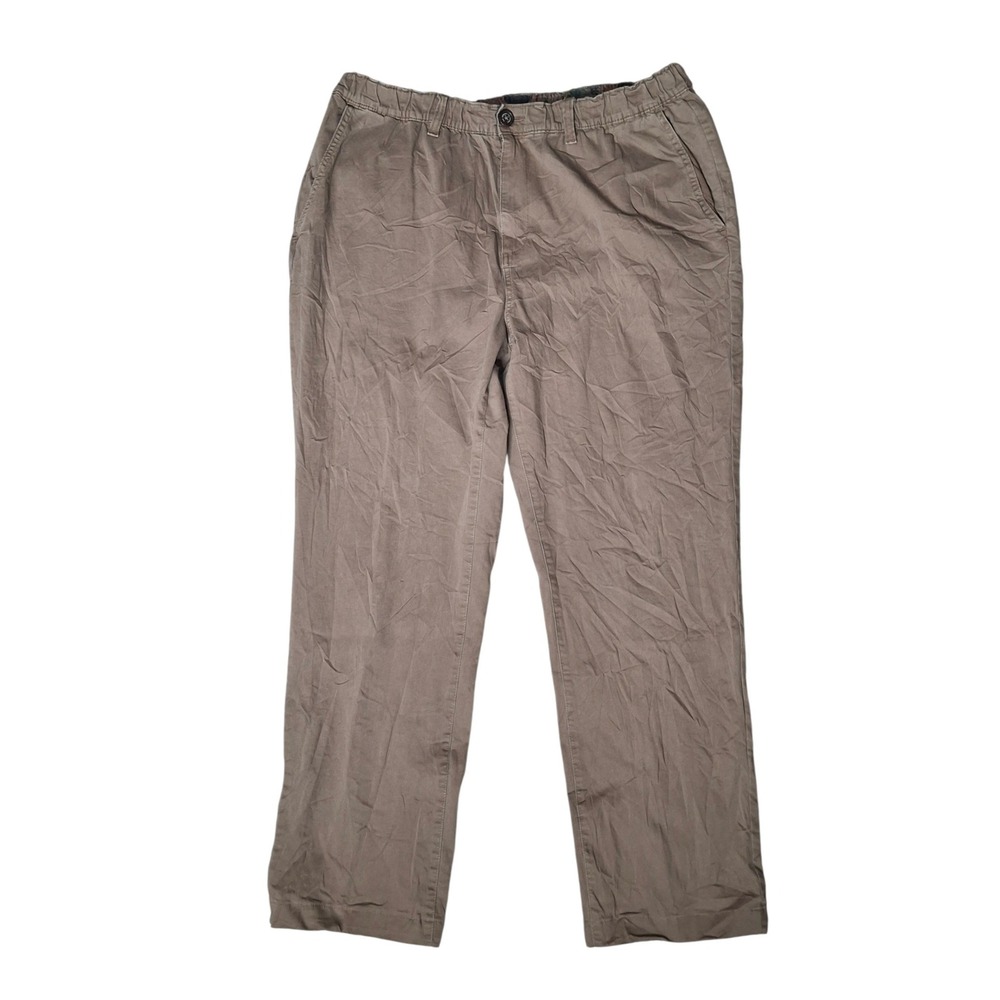 Chubbies Everywear Pants Mens XL Khaki Tan Elastic Waist Casual Chino Trousers